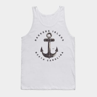 Harkers Island, NC Summertime Vacationing Big Anchor Tank Top